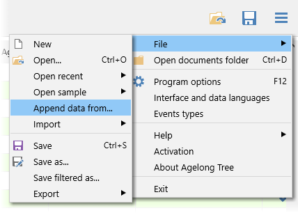 append data from another *.at5 file